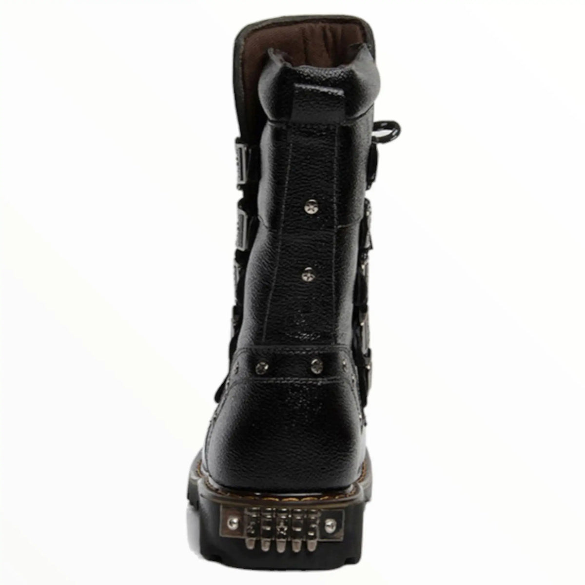 Chaussure rangers femme noire avec fourrure