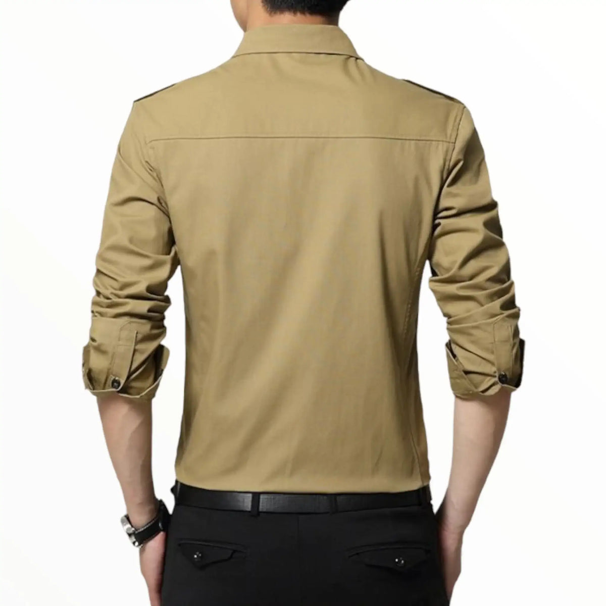 Chemise militaire homme style army avec épaulettes