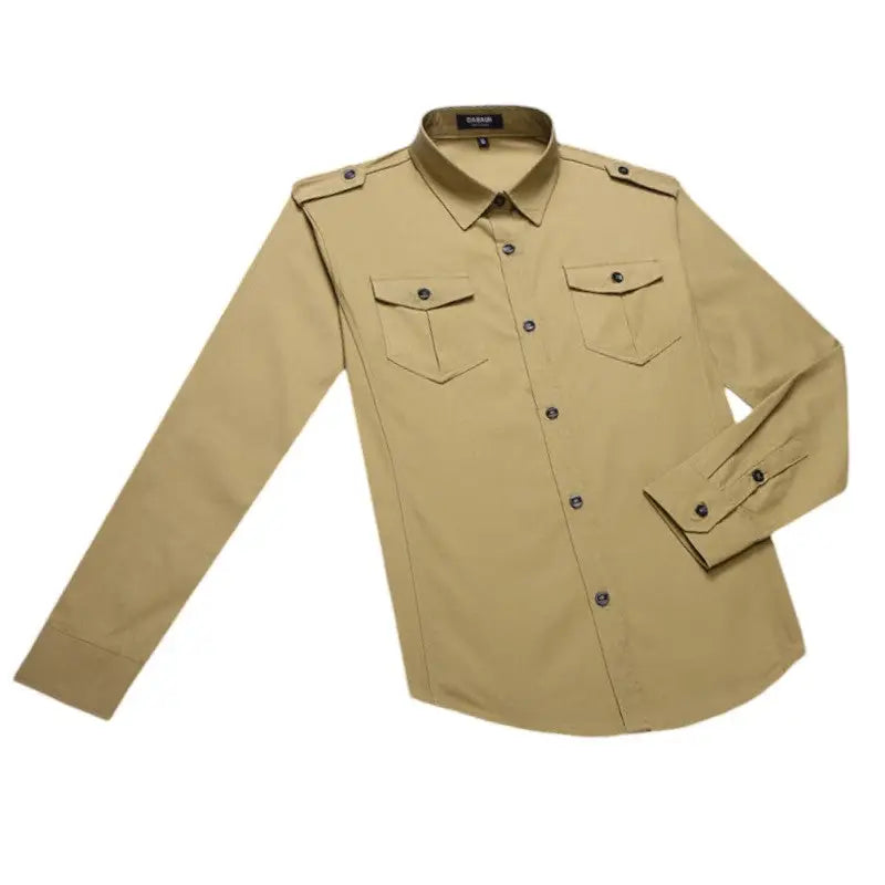 Chemise militaire homme style army avec épaulettes