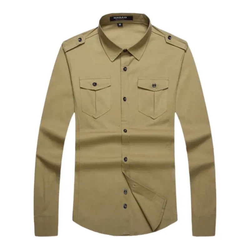 Chemise militaire homme style army avec épaulettes