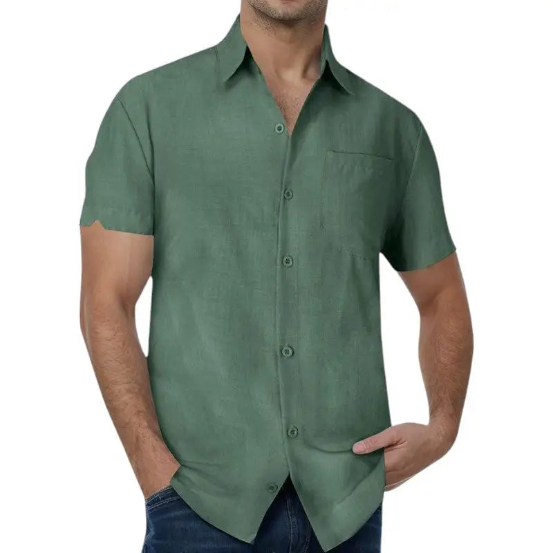 Chemise été homme coton et lin