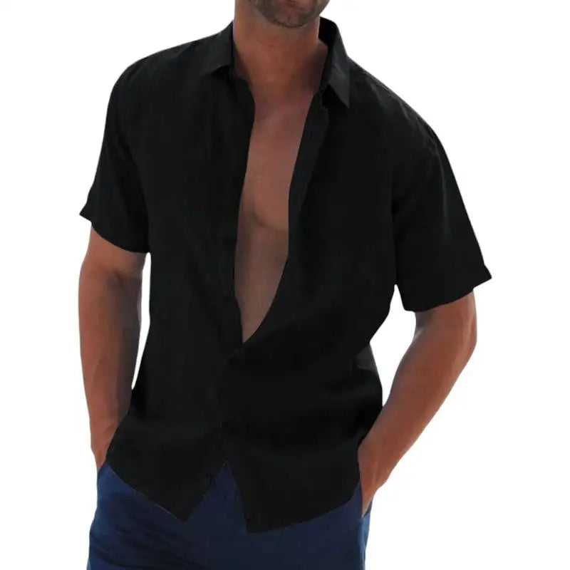 Chemise été homme coton et lin