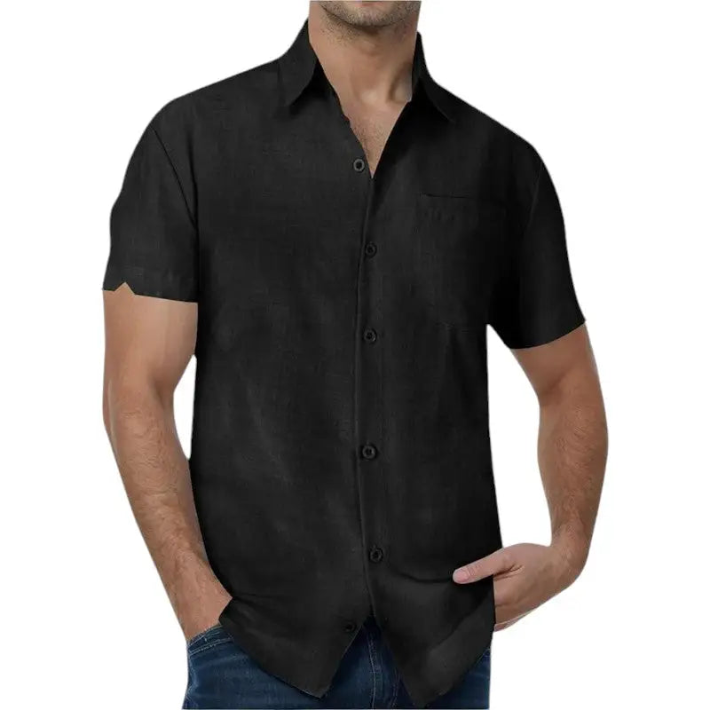 Chemise été homme coton et lin