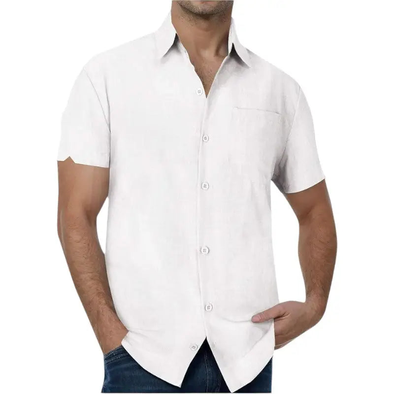 Chemise été homme coton et lin