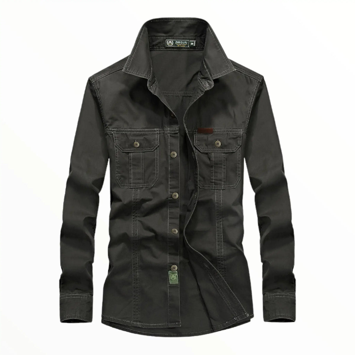 CHEMISE MILITAIRE A DOUBLE POCHES