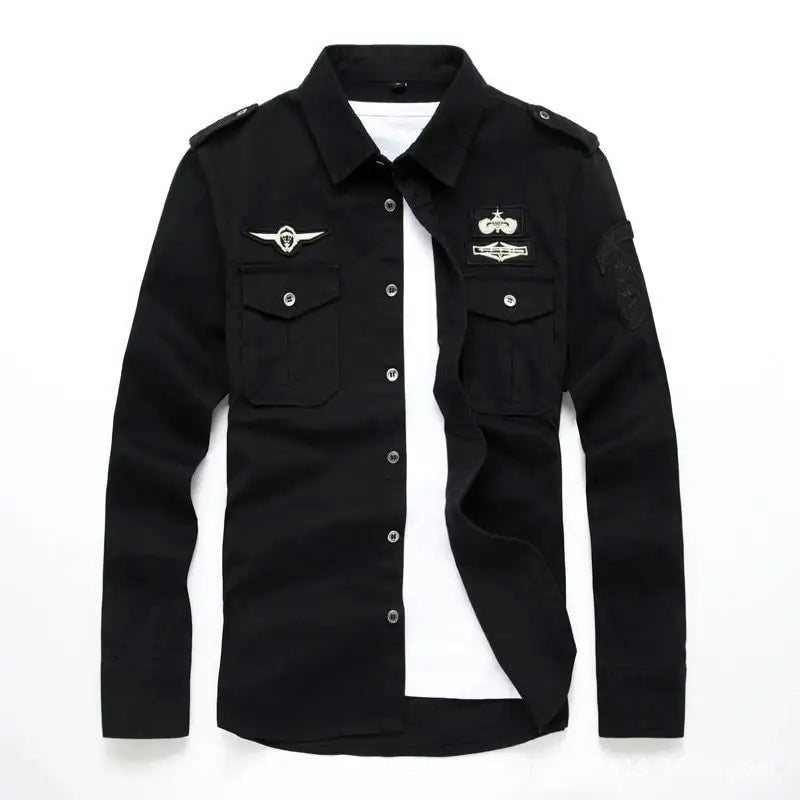 Chemise militaire noire