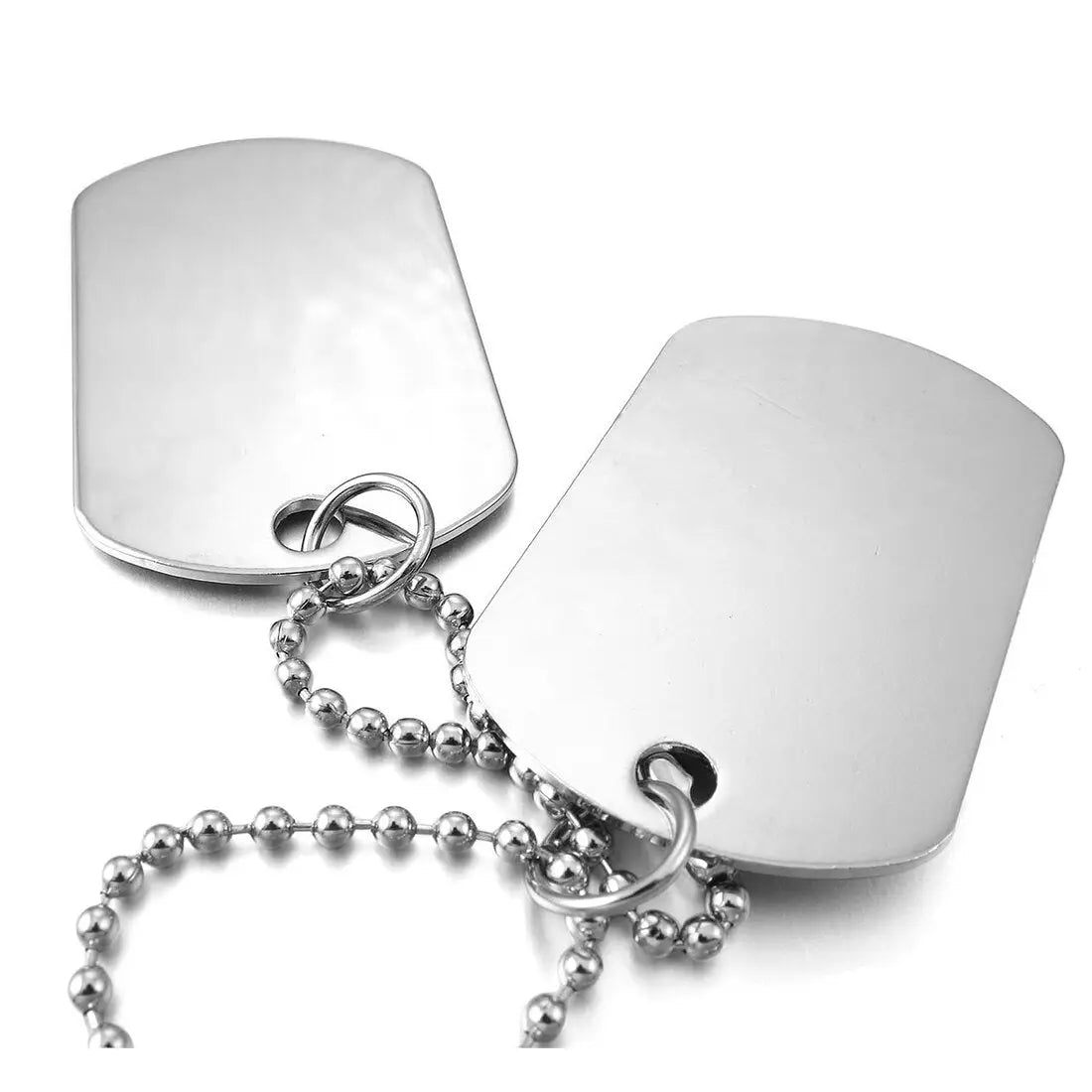 Collier homme militaire argent