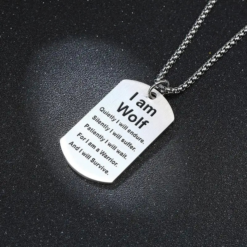 Collier homme plaque militaire