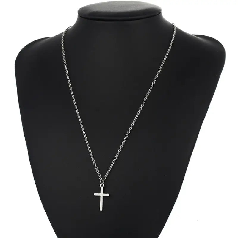 COLLIER MILITAIRE CROIX - ACIER INOXYDABLE