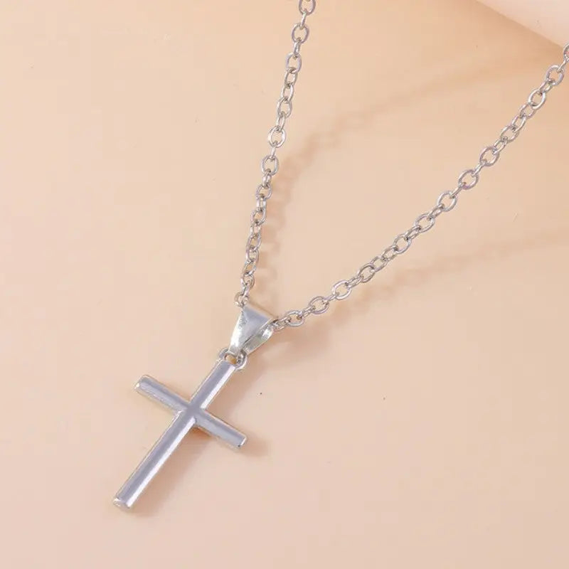 COLLIER MILITAIRE CROIX - ACIER INOXYDABLE