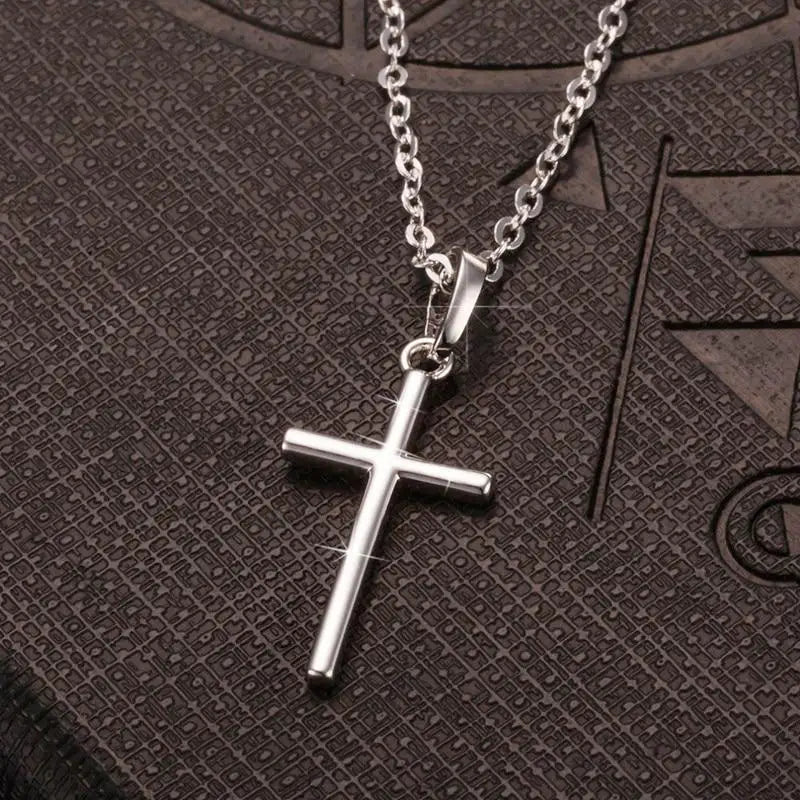 COLLIER MILITAIRE CROIX - ACIER INOXYDABLE