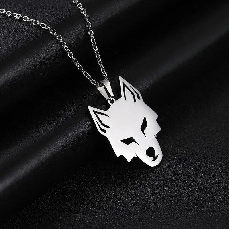 COLLIER MILITAIRE - LOUP SOLITAIRE (ARGENT)