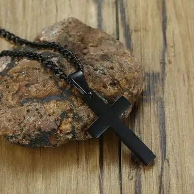 COLLIER MILITAIRE AVEC MOTIF DE CROIX (CÉRAMIQUE)