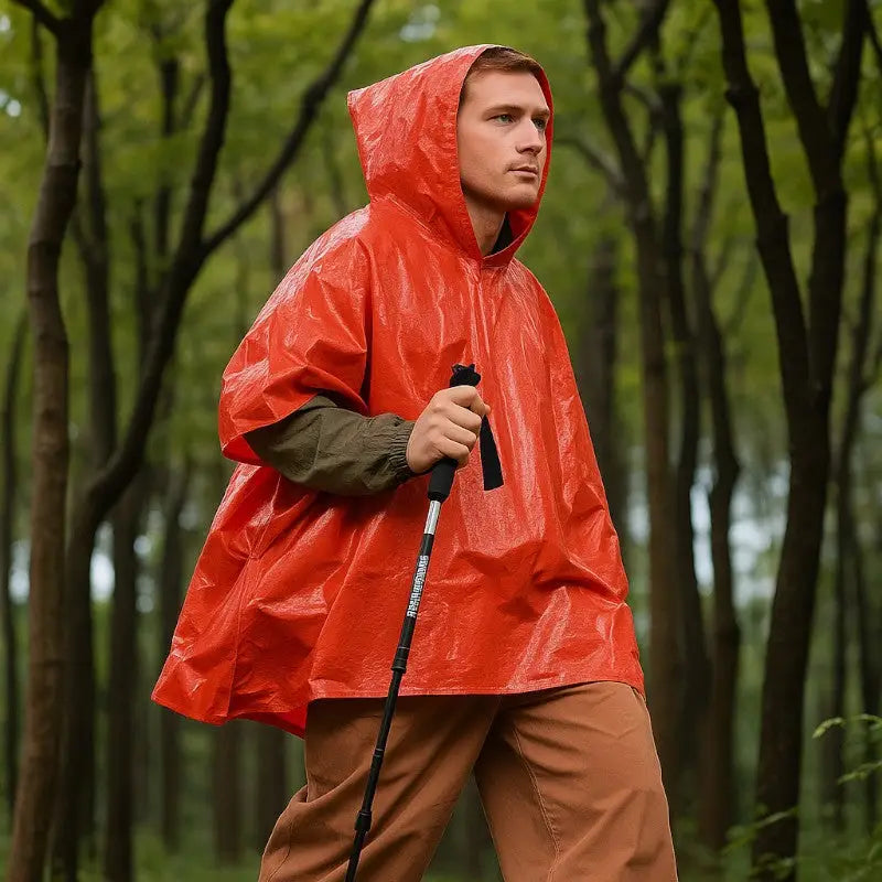 Poncho de survie thermique