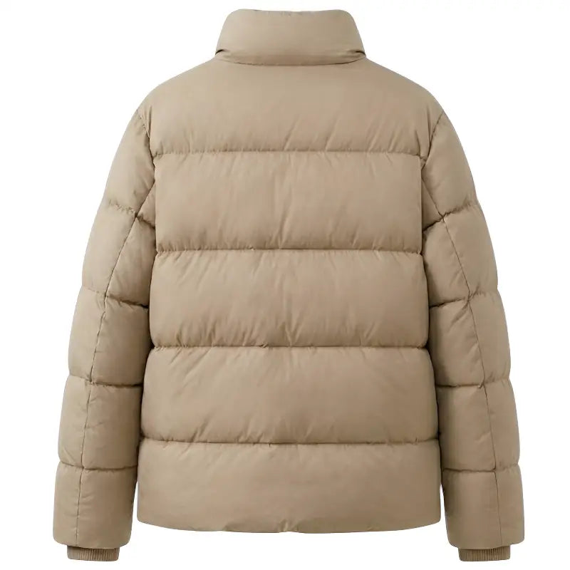 Doudoune beige femme courte