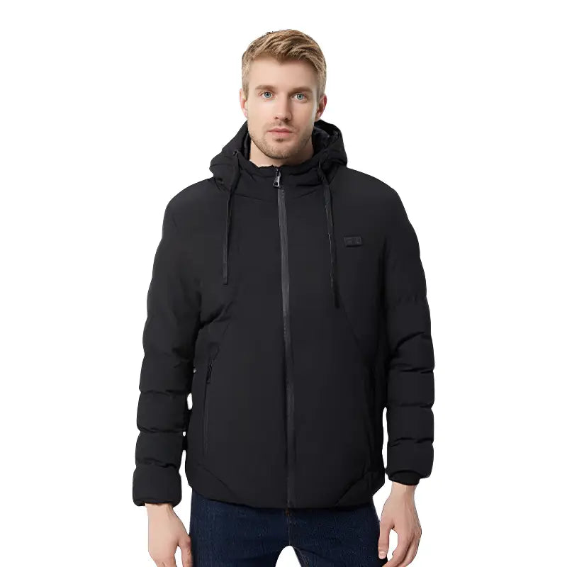 Doudoune capuche chauffante
