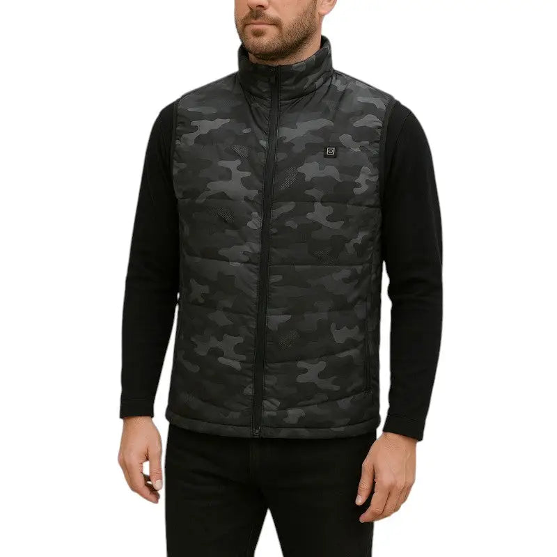 Gilet chauffant camouflage 9 zones
