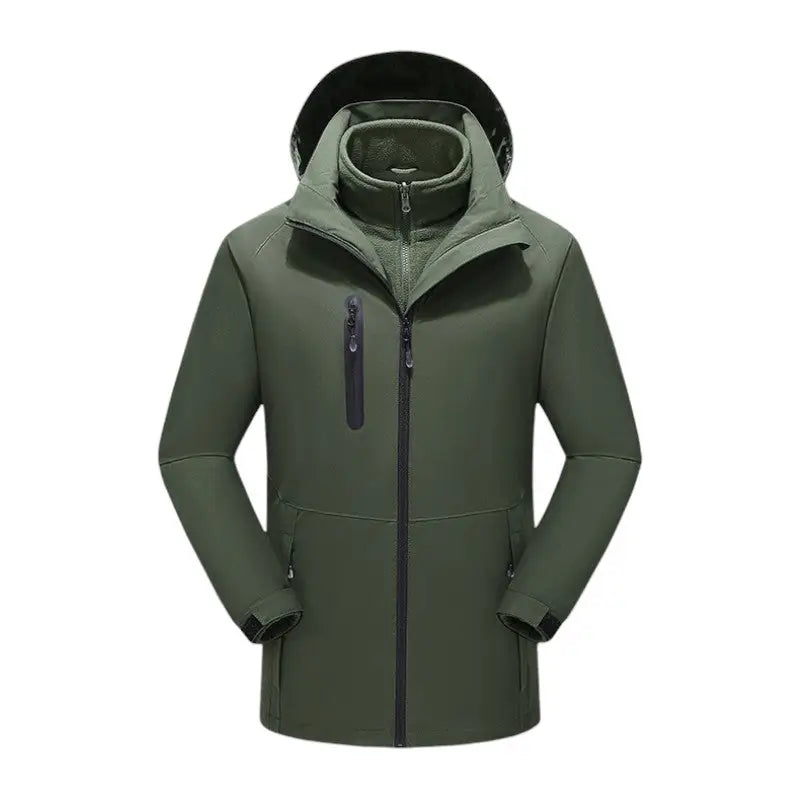Doudoune chauffante doublé polaire homme