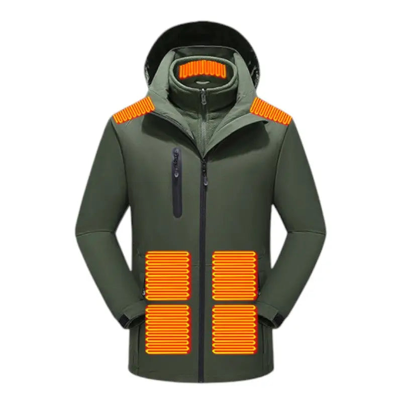 Doudoune chauffante doublé polaire homme