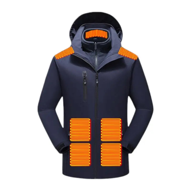 Doudoune chauffante doublé polaire homme
