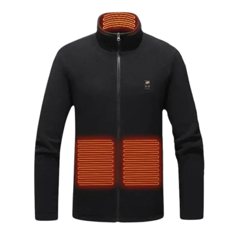 Doudoune chauffante homme bouton power