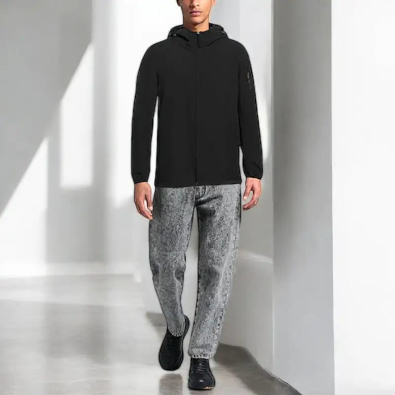 Doudoune chauffante homme noir