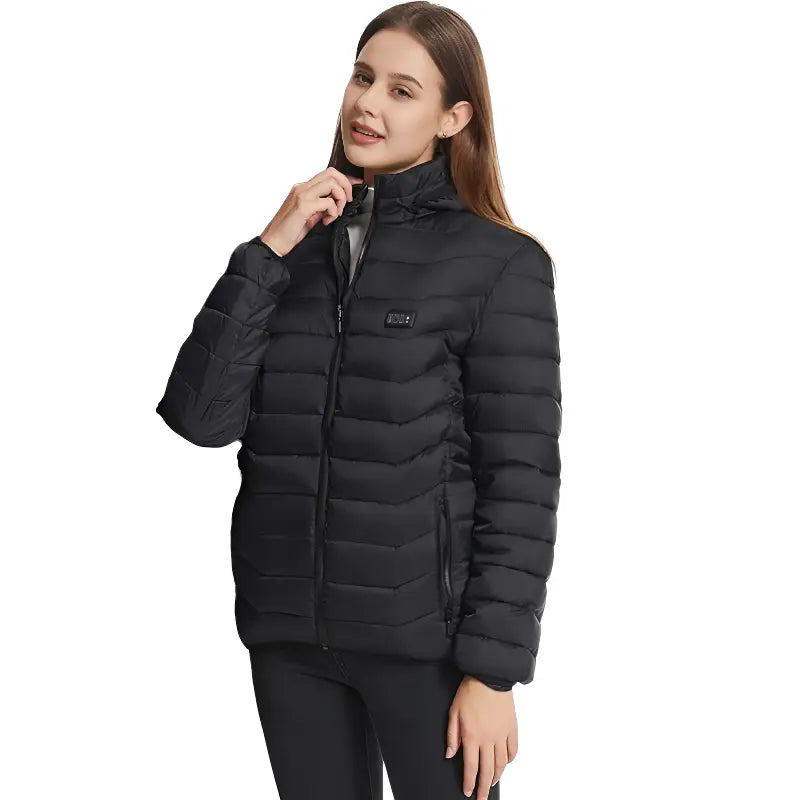 Doudoune chauffante noir femme