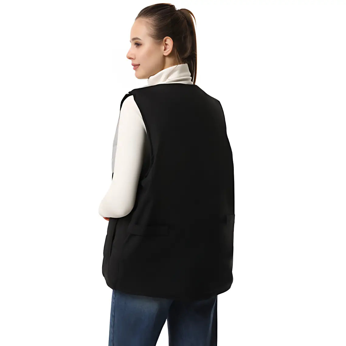 Doudoune gilet chauffante femme grise