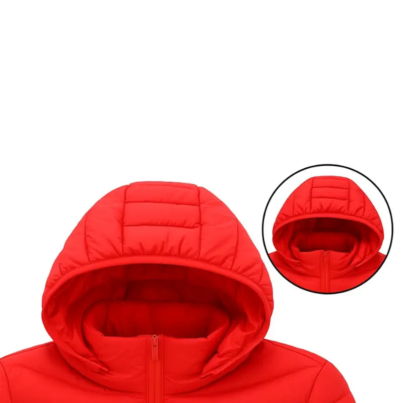 Doudoune homme chauffante rouge