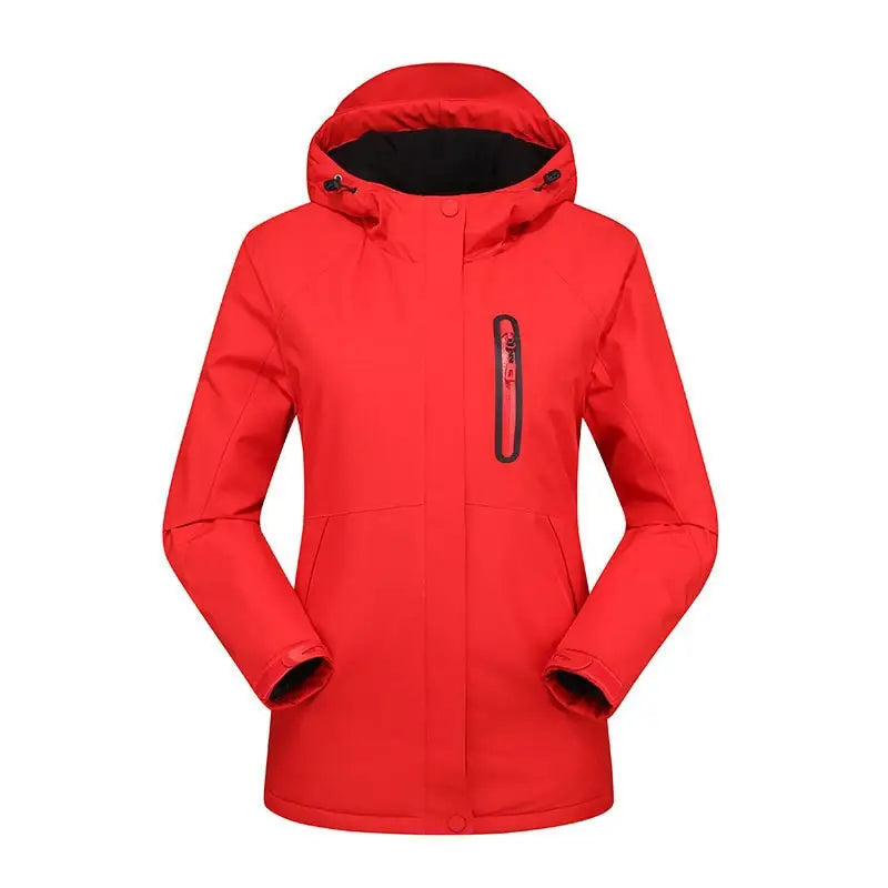 Veste chauffante femme imperméable avec capuche