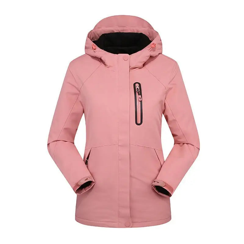 Veste chauffante femme imperméable avec capuche