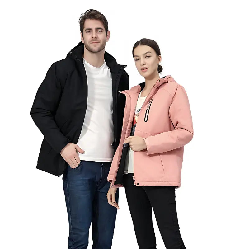 Veste chauffante femme imperméable avec capuche