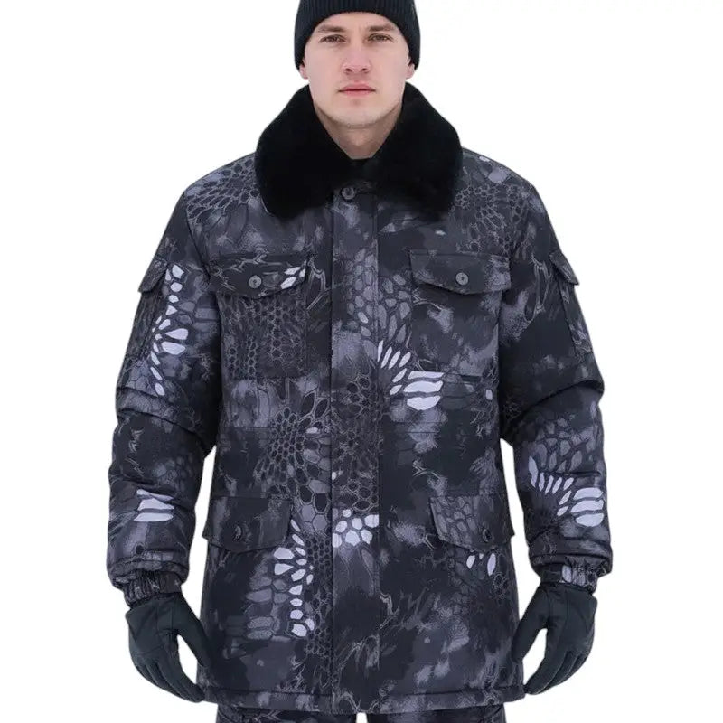 Parka militaire homme col fourré