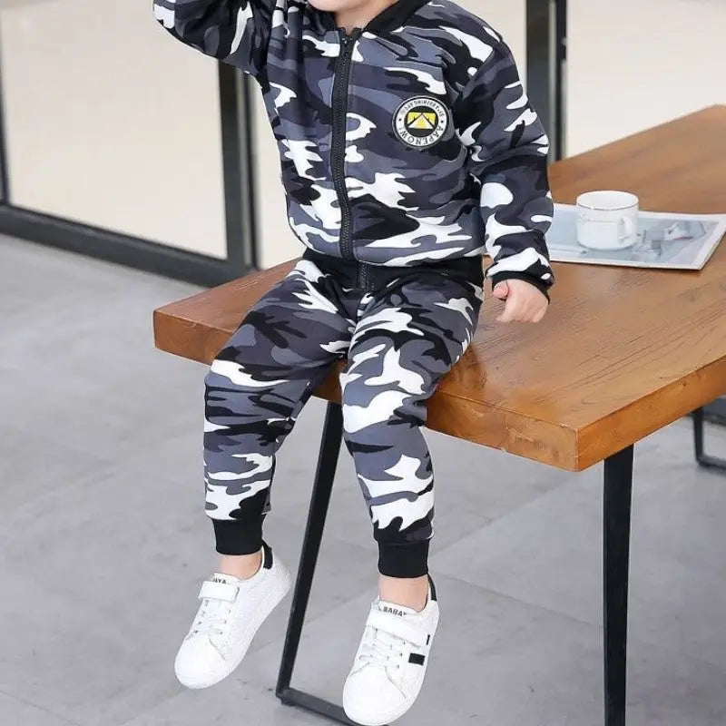 Ensemble sweat militaire garcon