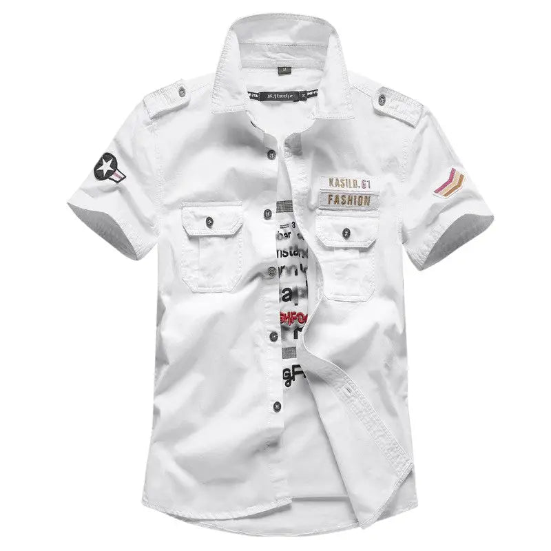 Chemise militaire blanche homme