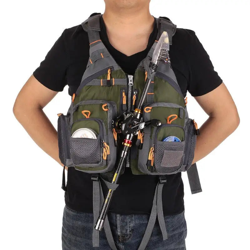 Gilet de pêche à la mouche multi-poches