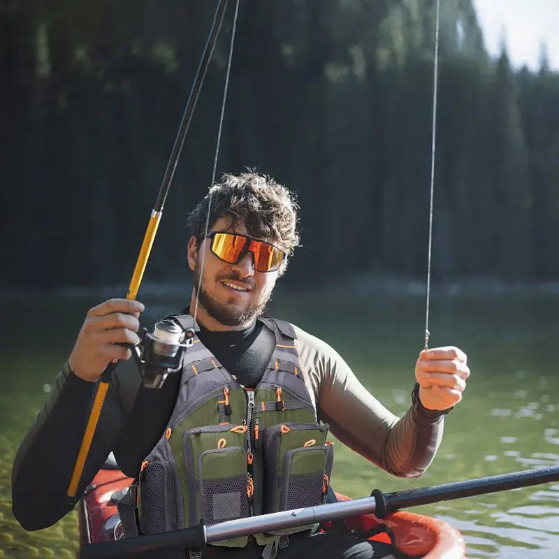 Gilet de pêche à la mouche multi-poches