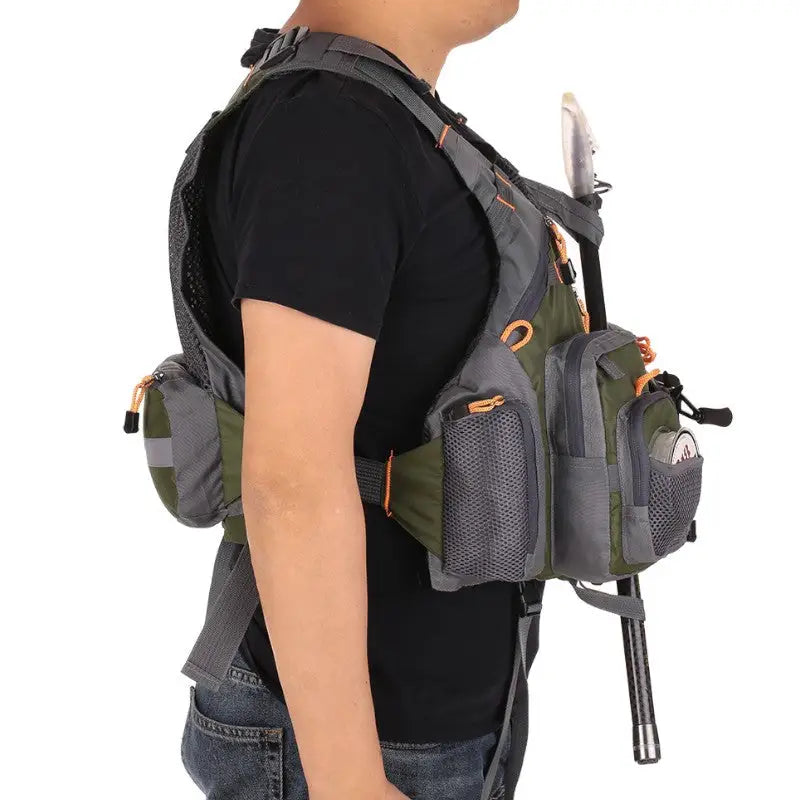 Gilet de pêche à la mouche multi-poches