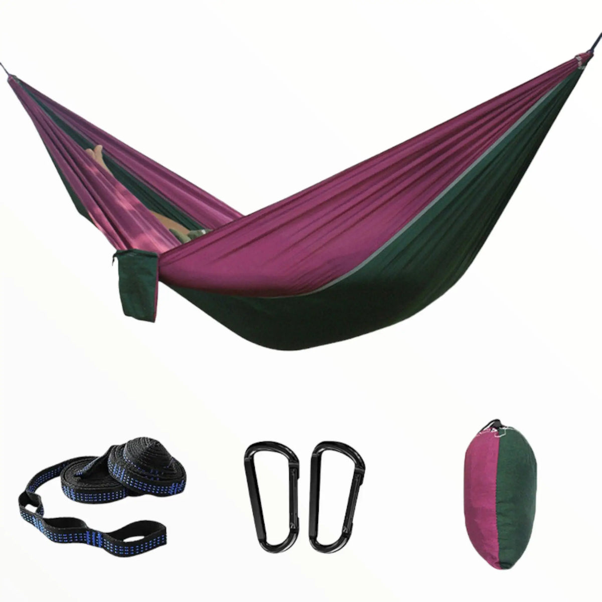 HAMAC TOILE PARACHUTE SOLIDE EN DIFFERENTS COLORIS