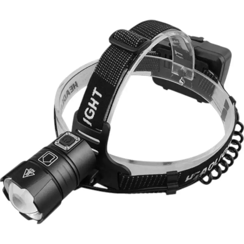 Lampe frontale rechargeable LED à bandeau ajustable
