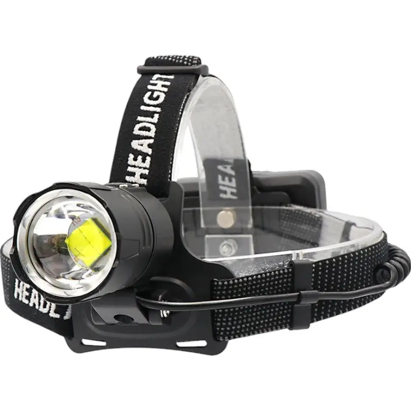 Lampe frontale rechargeable LED à bandeau ajustable