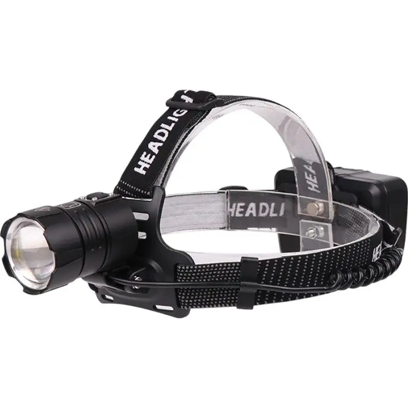 Lampe frontale rechargeable LED à bandeau ajustable