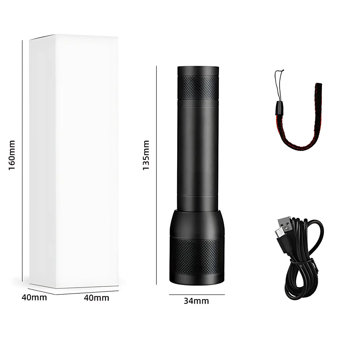 Lampe torche led anti choc
