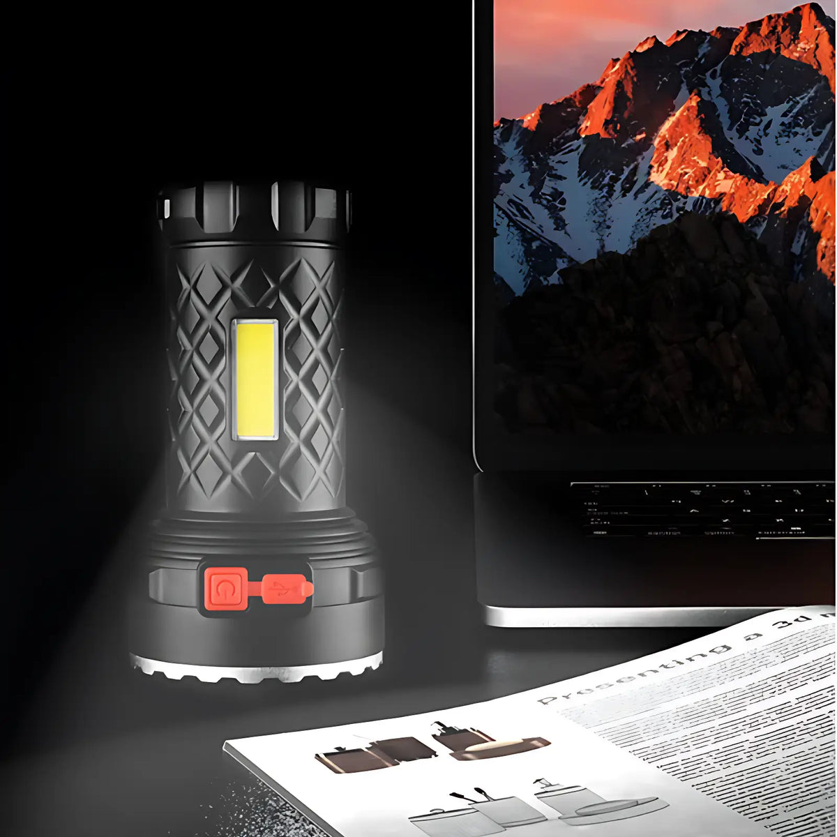 Lampe torche puissante rechargeable