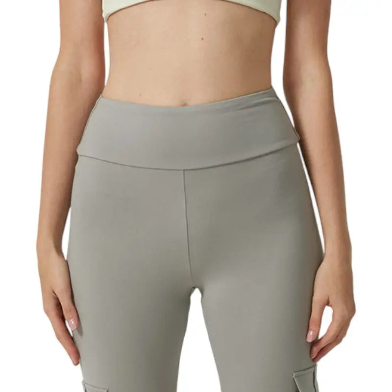 Legging randonnée femme taille haute à poches cargo
