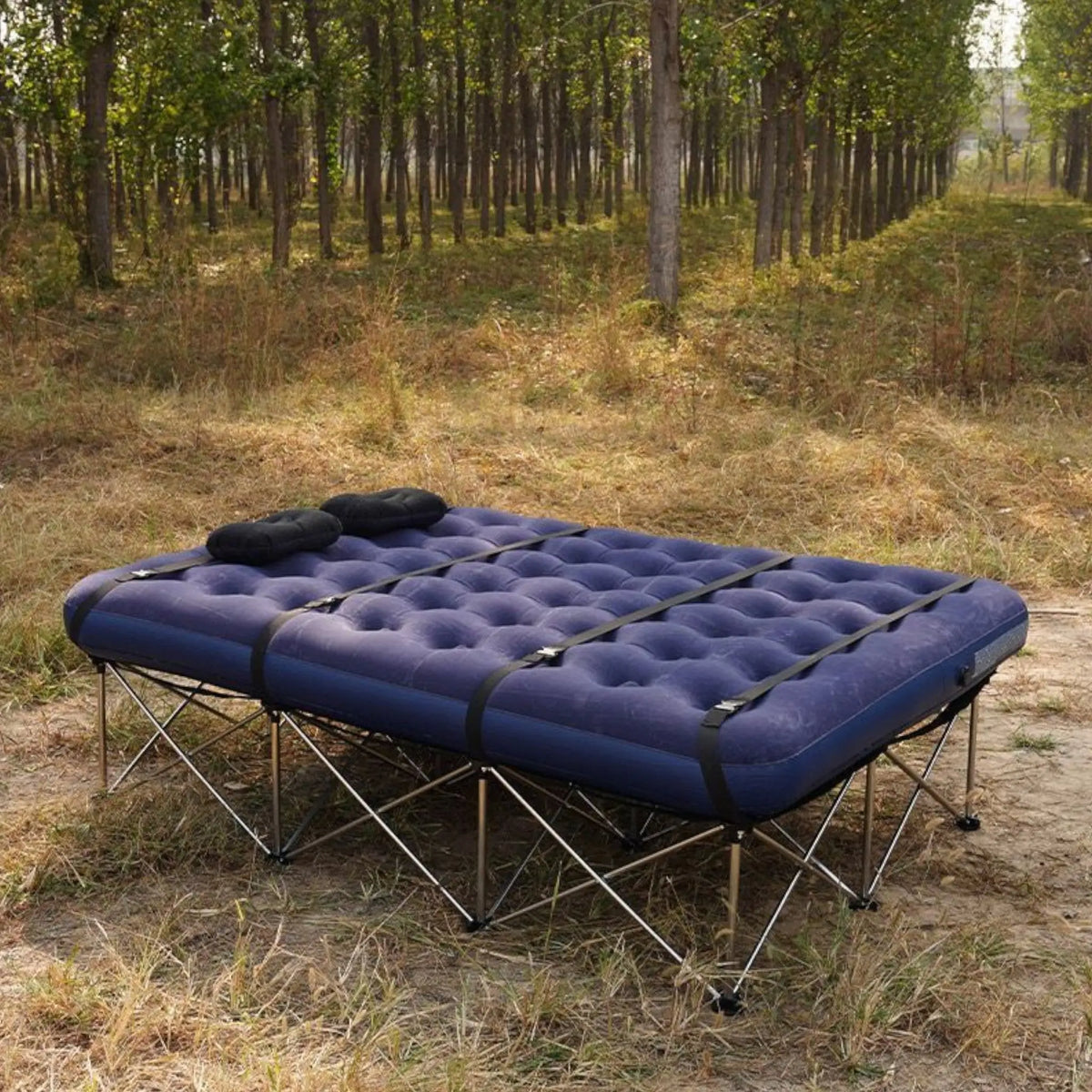 Lit de camp pliable 2 places