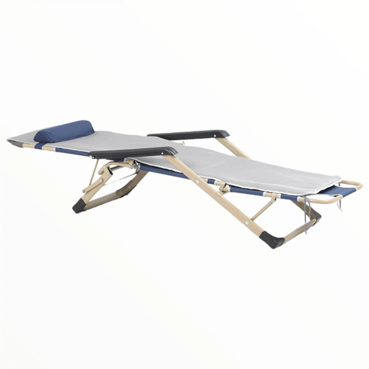 Chaise longue pliante rembourrée avec repose-pieds