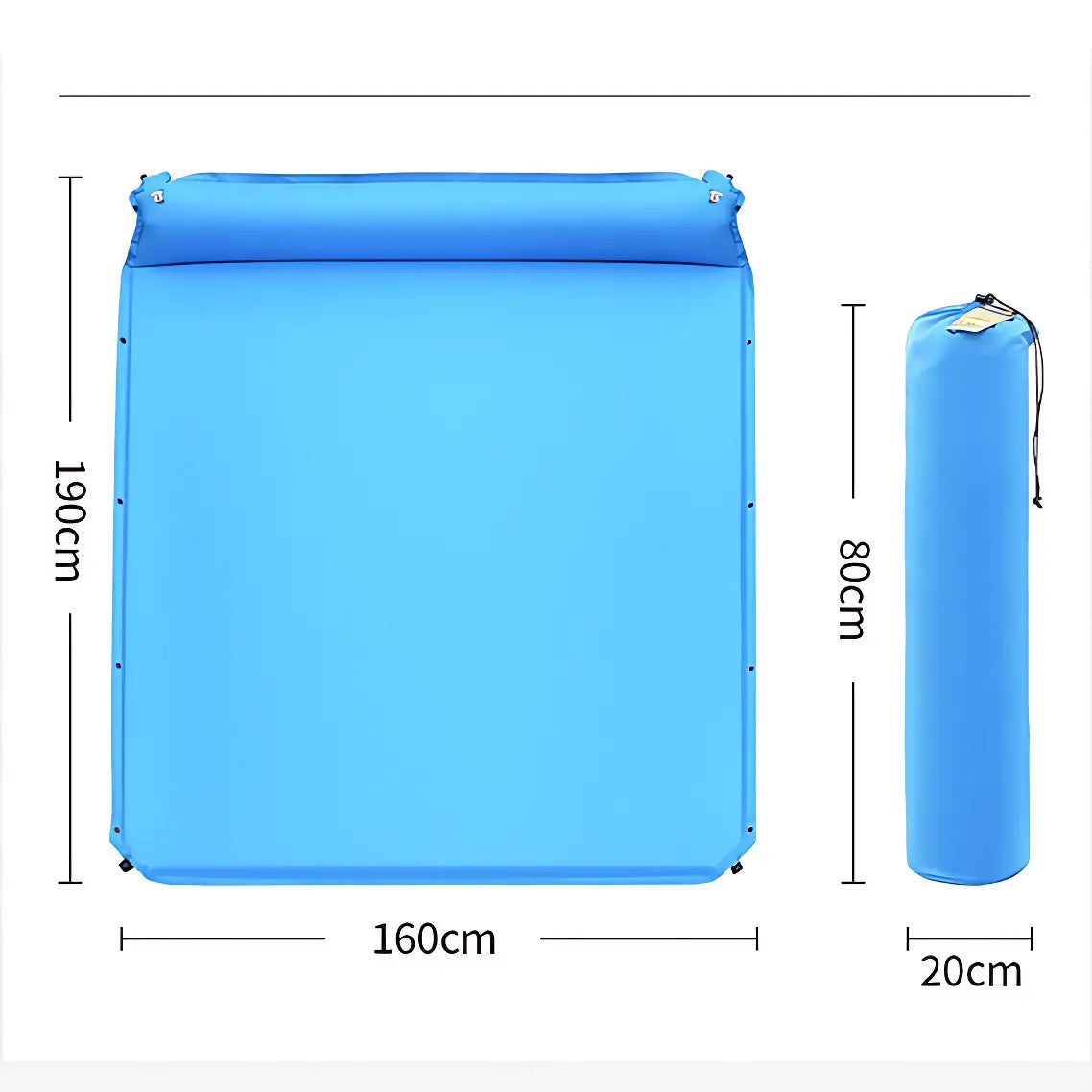 Matelas autogonflant 2 personnes avec oreiller
