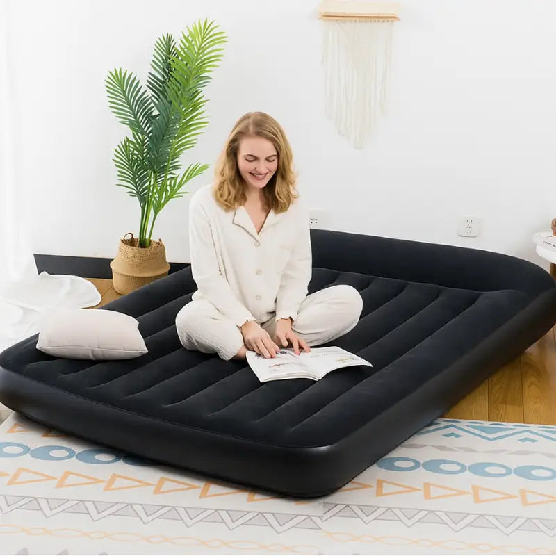 Matelas gonflable floqué 2 personnes