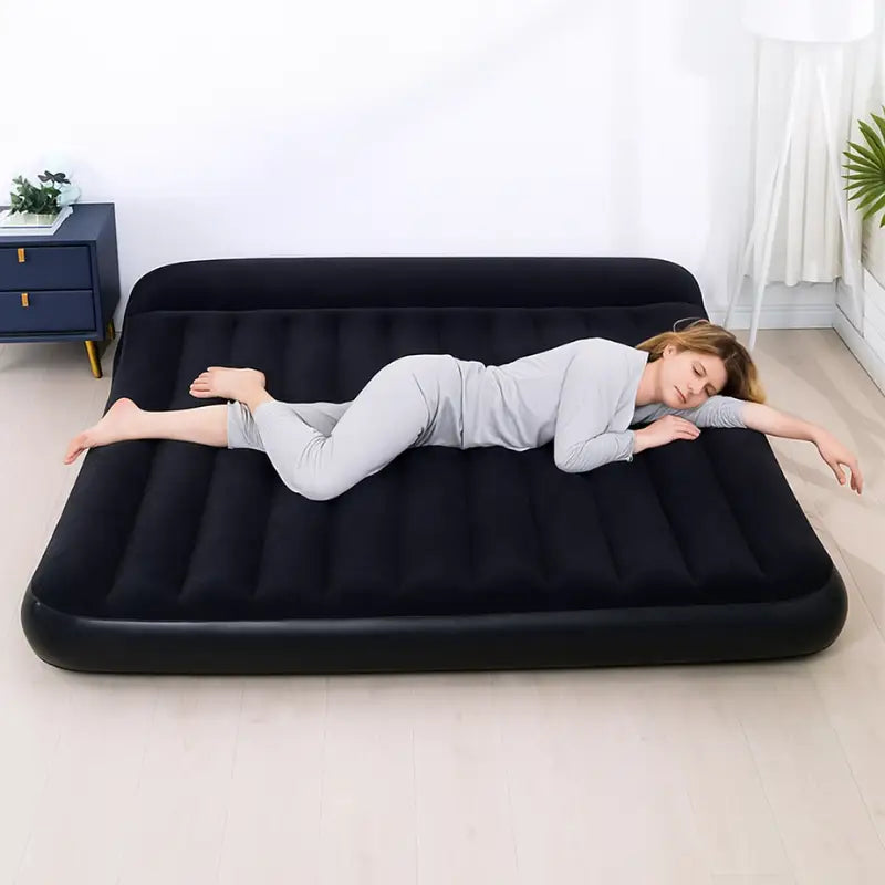 Matelas gonflable floqué 2 personnes